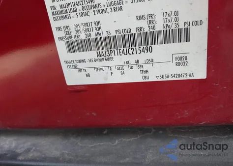 2018 Ford Ecosport Se z USA, uszkodzony, nr VIN MAJ3P1TE4JC215490